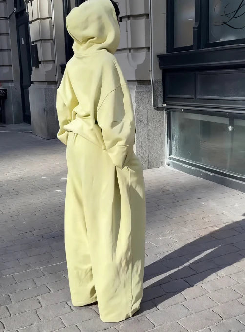 Hooded Solid Color Zipper Suit