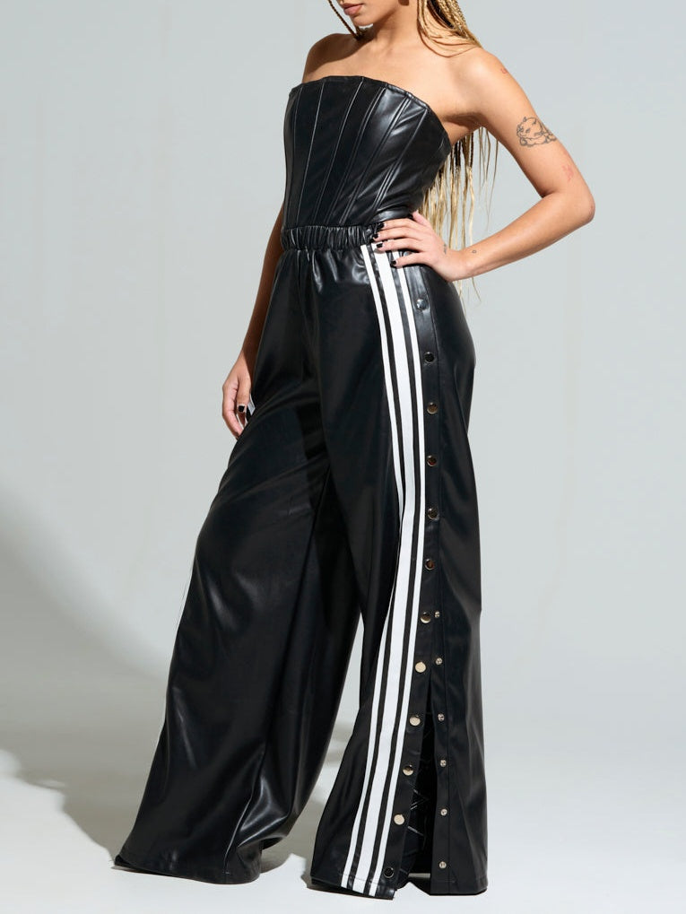 See You Next Year PU Jumpsuit