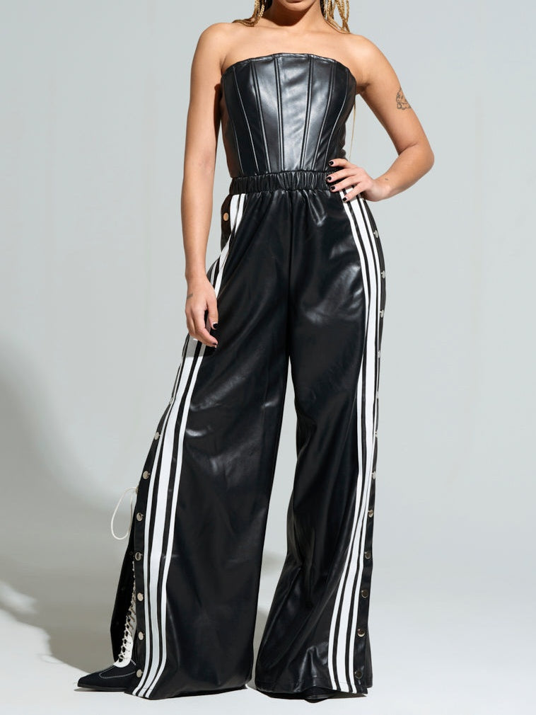 See You Next Year PU Jumpsuit