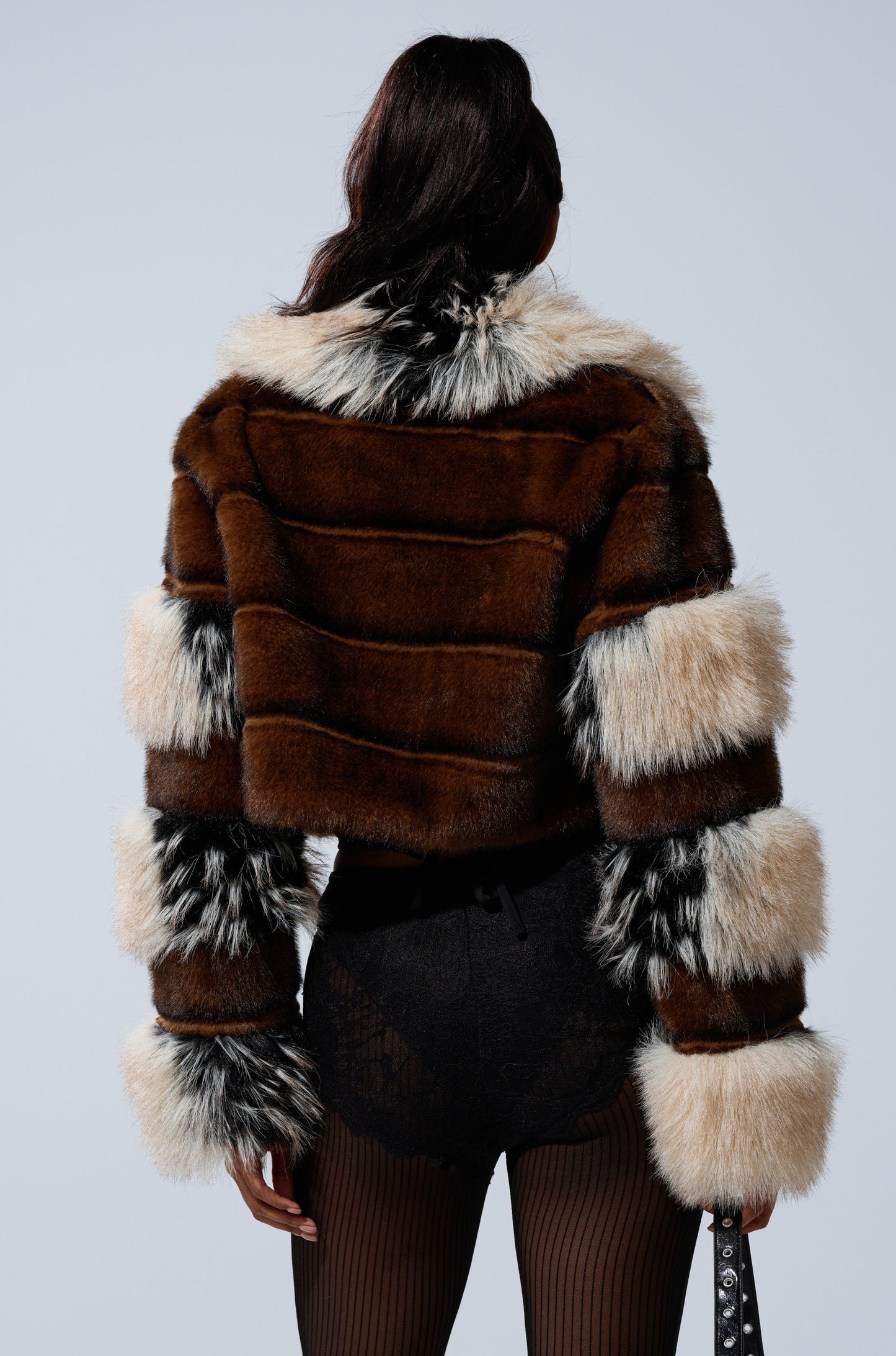 Cropped Faux Fur Jacket