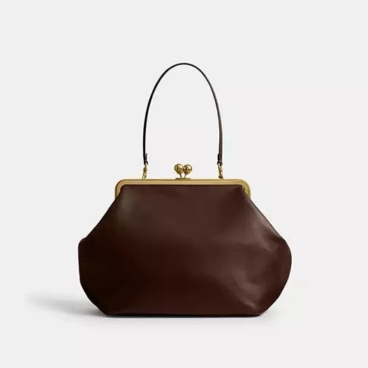 Large Clip-on Leather Bag