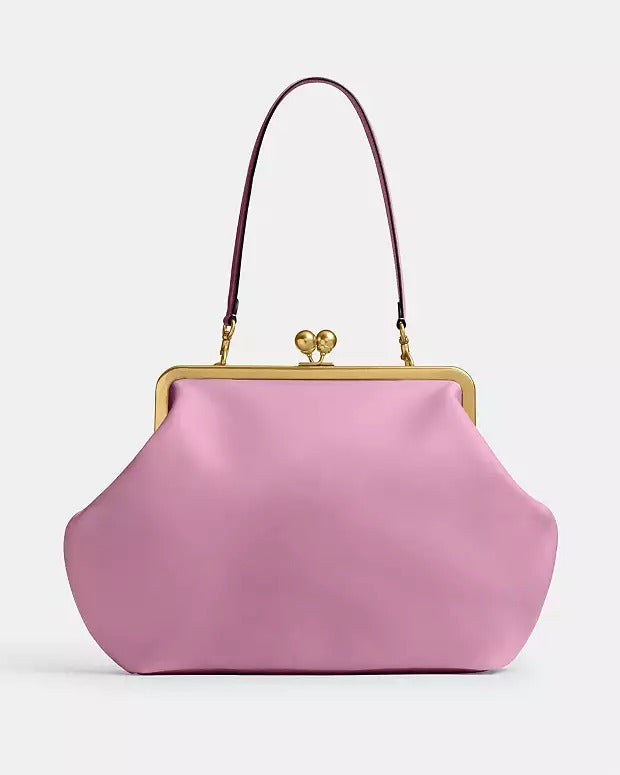 Large Clip-on Leather Bag