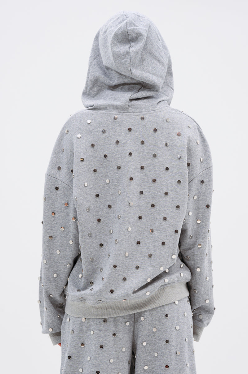 Popping Off Zip Up Sweatshirt And Wide Leg Jogger