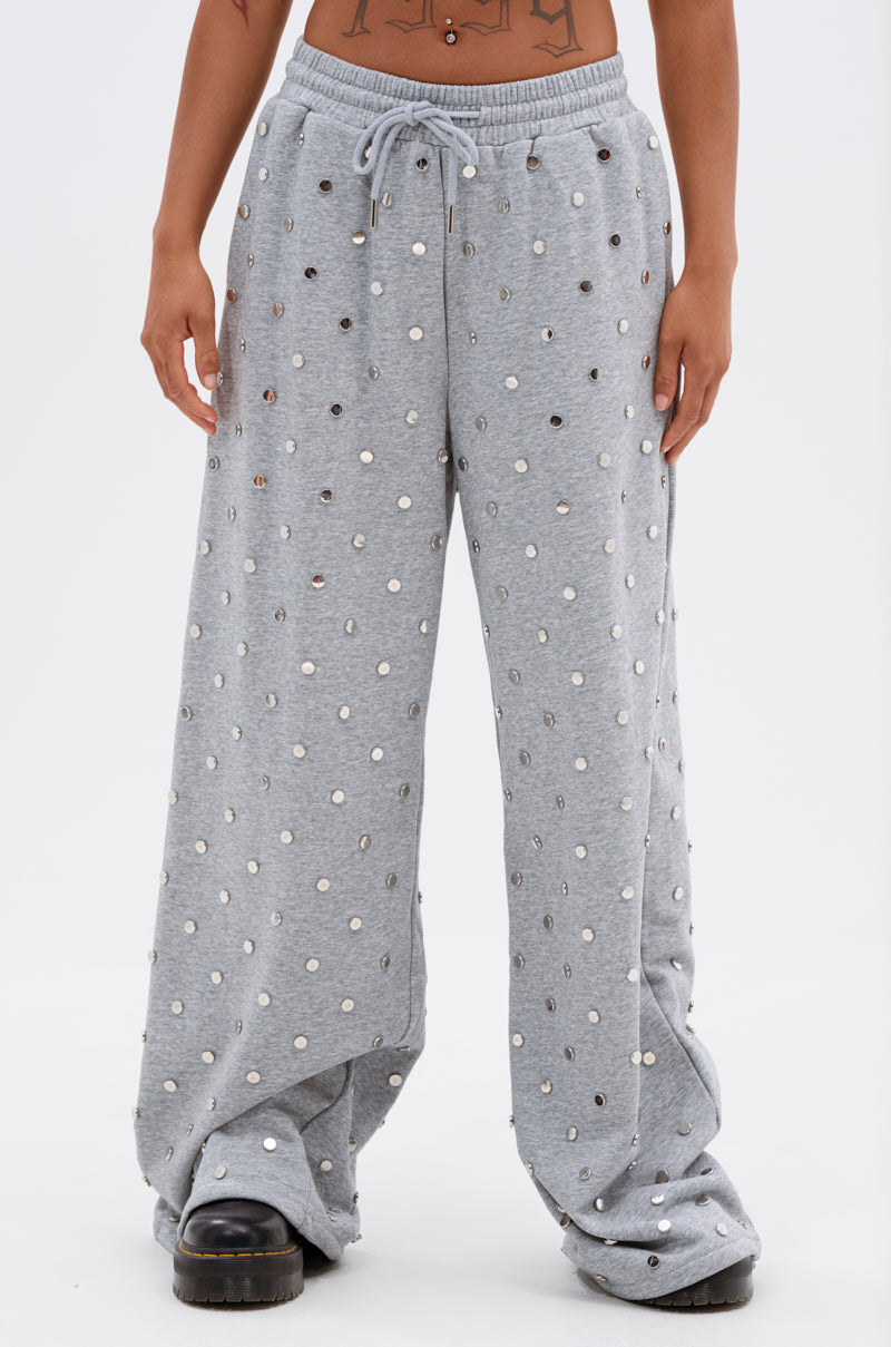 Popping Off Zip Up Sweatshirt And Wide Leg Jogger