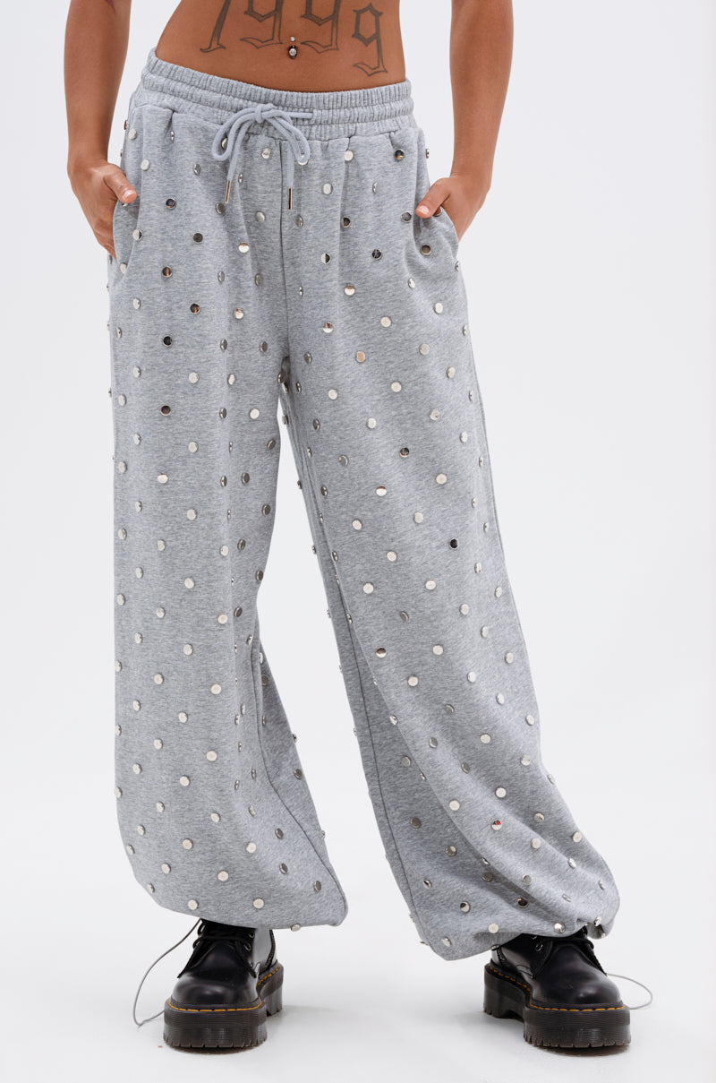 Popping Off Zip Up Sweatshirt And Wide Leg Jogger