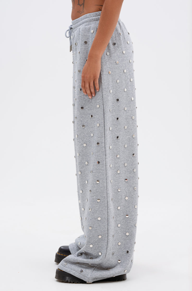 Popping Off Zip Up Sweatshirt And Wide Leg Jogger