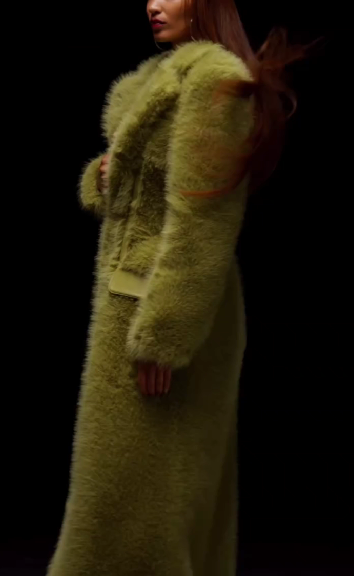 Mink Velvet Suit Collar Fur Coat