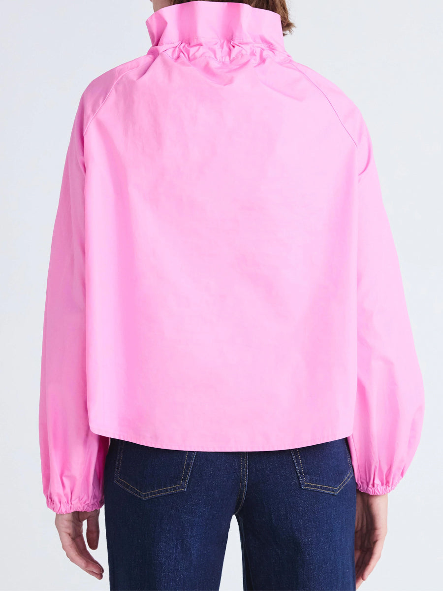 Ruffle Collar Lantern Sleeve Shirt