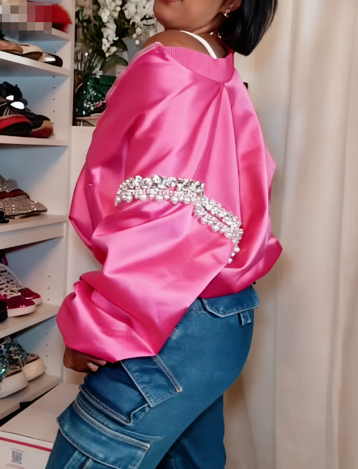 Elegant Pearl And Diamond Jacket