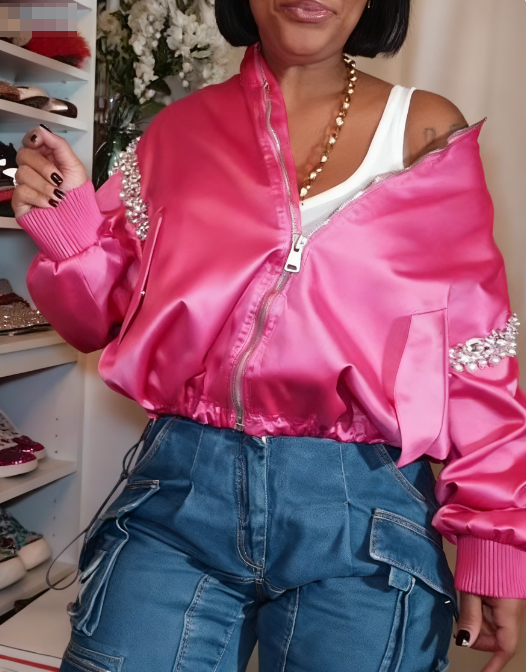 Elegant Pearl And Diamond Jacket