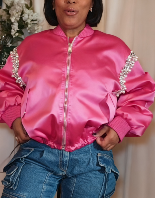 Elegant Pearl And Diamond Jacket
