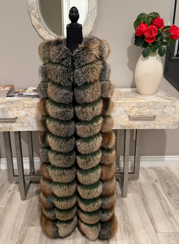 Faux Fur Full Length Vest