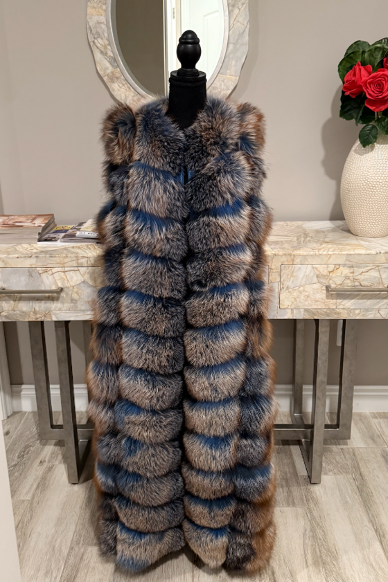 Faux Fur Full Length Vest