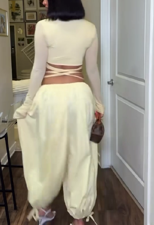 Sexy Tight Top With Loose Trousers