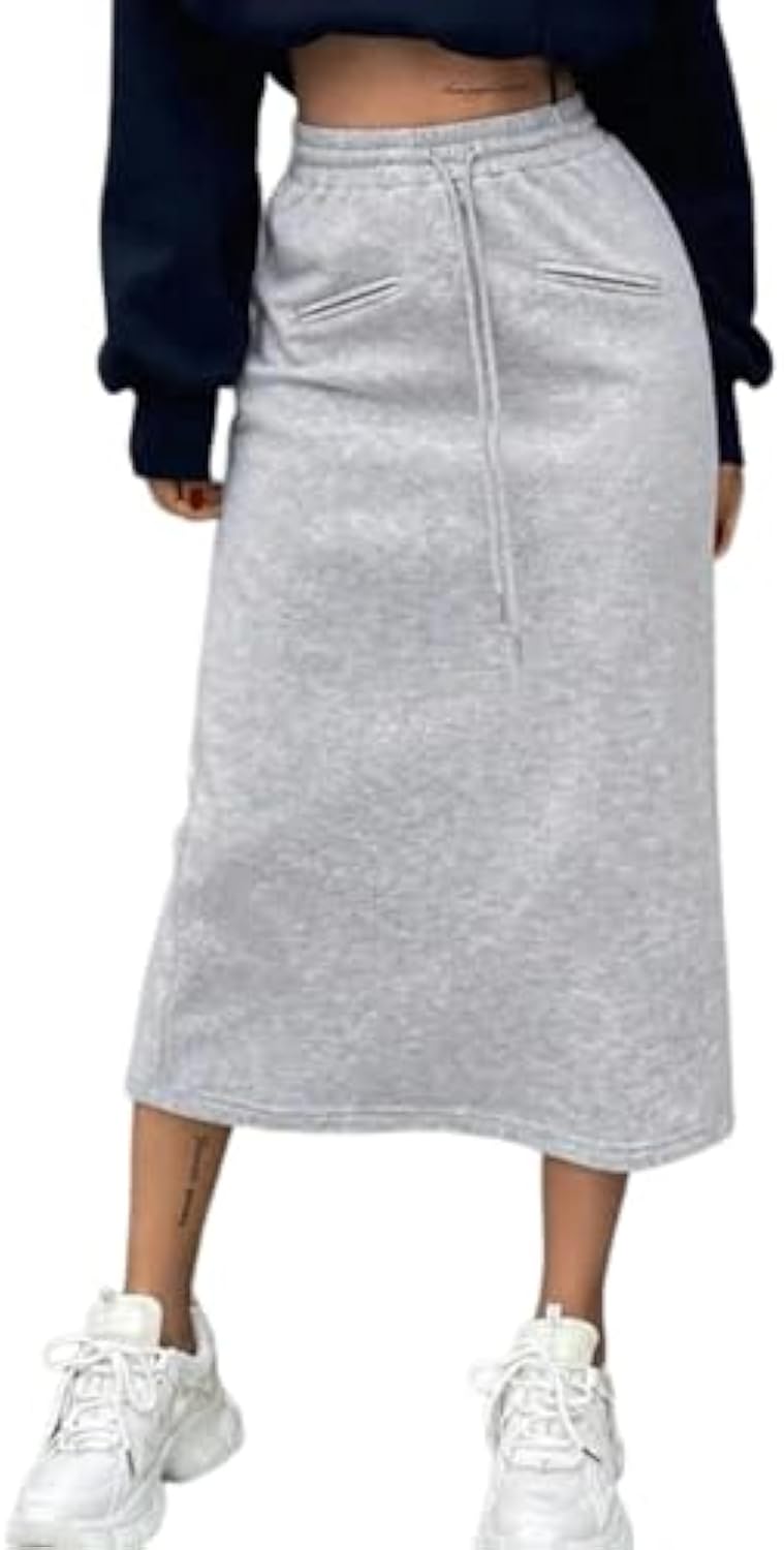 Fashionable Hooded Drawstring Sweatshirt Two Piece Sets