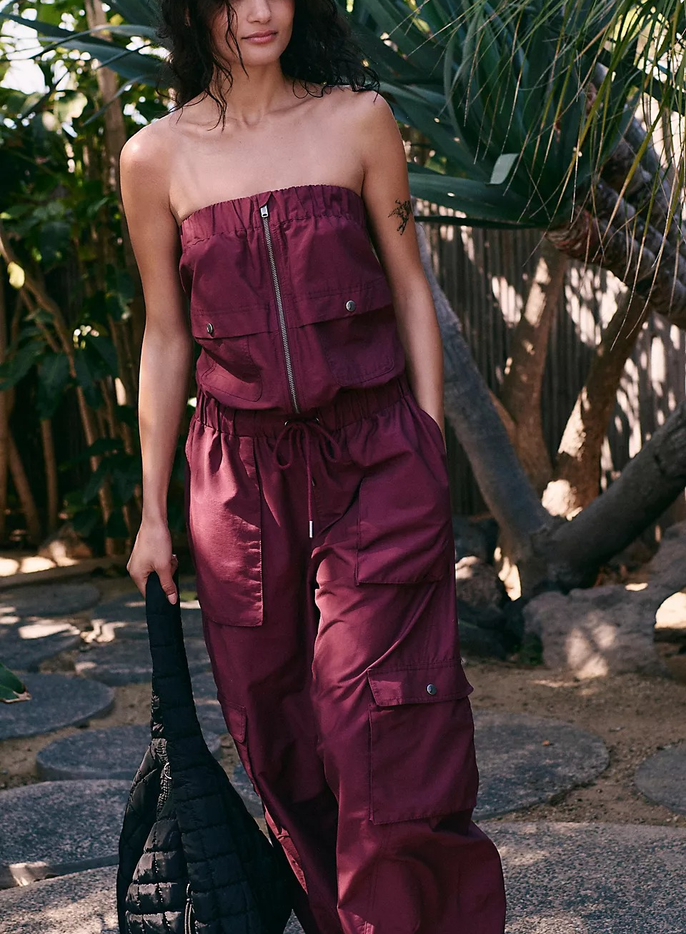 Bandeau Waist Belt Pocket Bodysuit