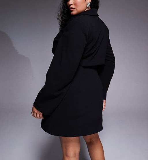 Embellished Long-sleeved Black Dress
