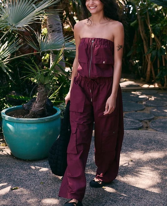Bandeau Waist Belt Pocket Bodysuit