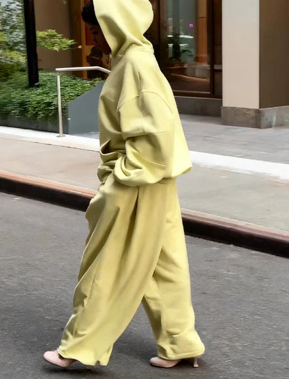 Hooded Solid Color Zipper Suit