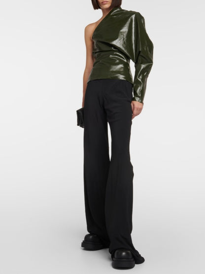 Draped One-shoulder Top