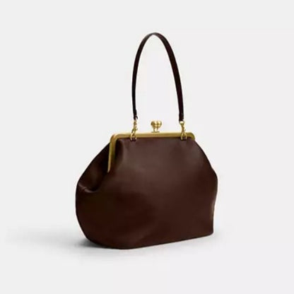 Large Clip-on Leather Bag