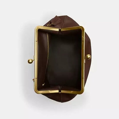 Large Clip-on Leather Bag