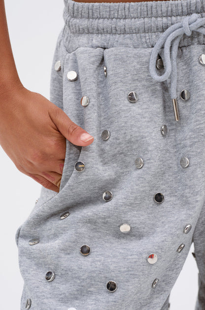 Popping Off Zip Up Sweatshirt And Wide Leg Jogger