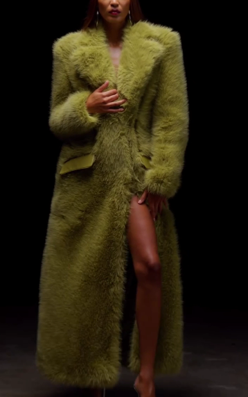 Mink Velvet Suit Collar Fur Coat