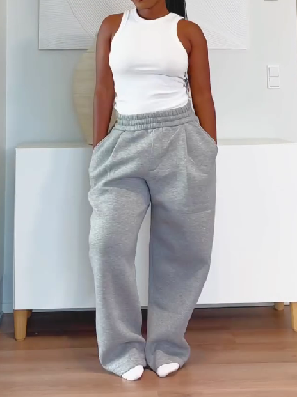 Stand Collar Zipper Sweatshirt And Sweatpants Set