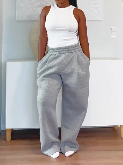 Stand Collar Zipper Sweatshirt And Sweatpants Set