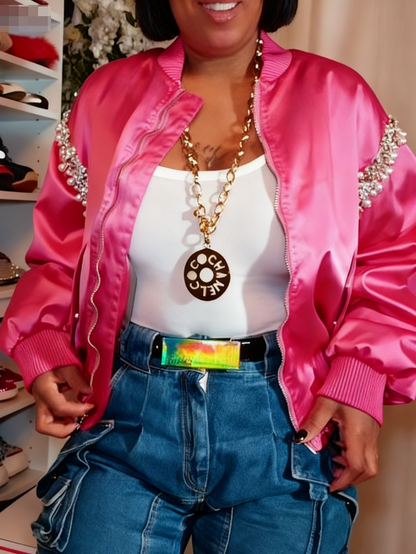 Elegant Pearl And Diamond Jacket