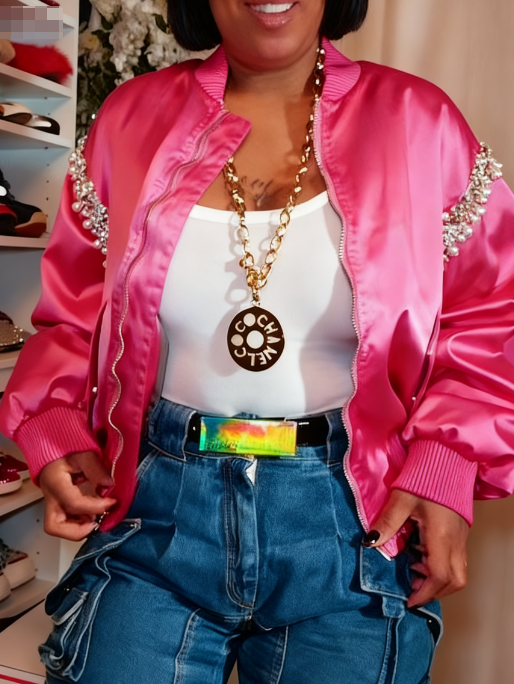Elegant Pearl And Diamond Jacket