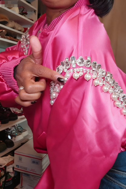 Elegant Pearl And Diamond Jacket