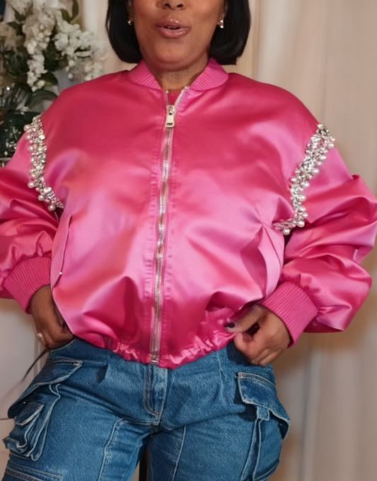 Elegant Pearl And Diamond Jacket