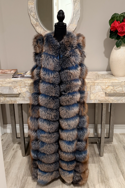 Faux Fur Full Length Vest