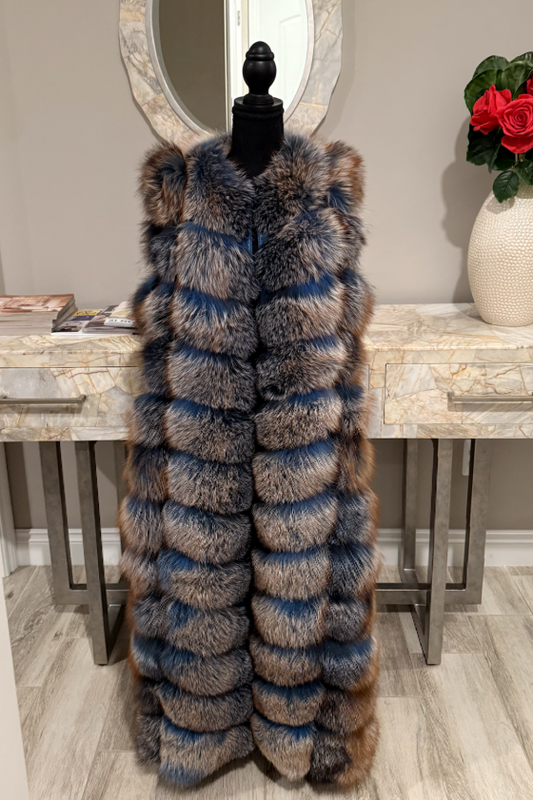 Faux Fur Full Length Vest