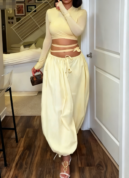 Sexy Tight Top With Loose Trousers